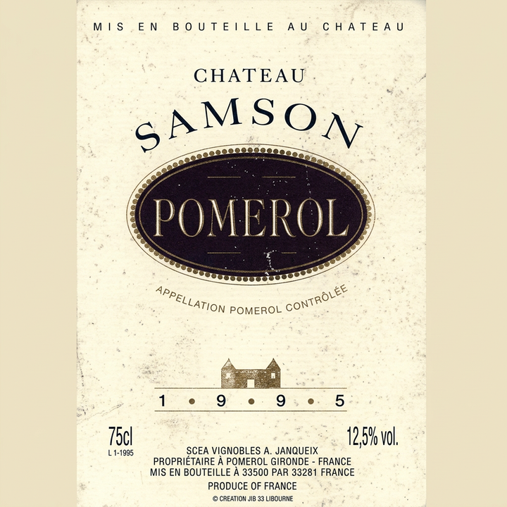 Étiquette — Château Samson 1995