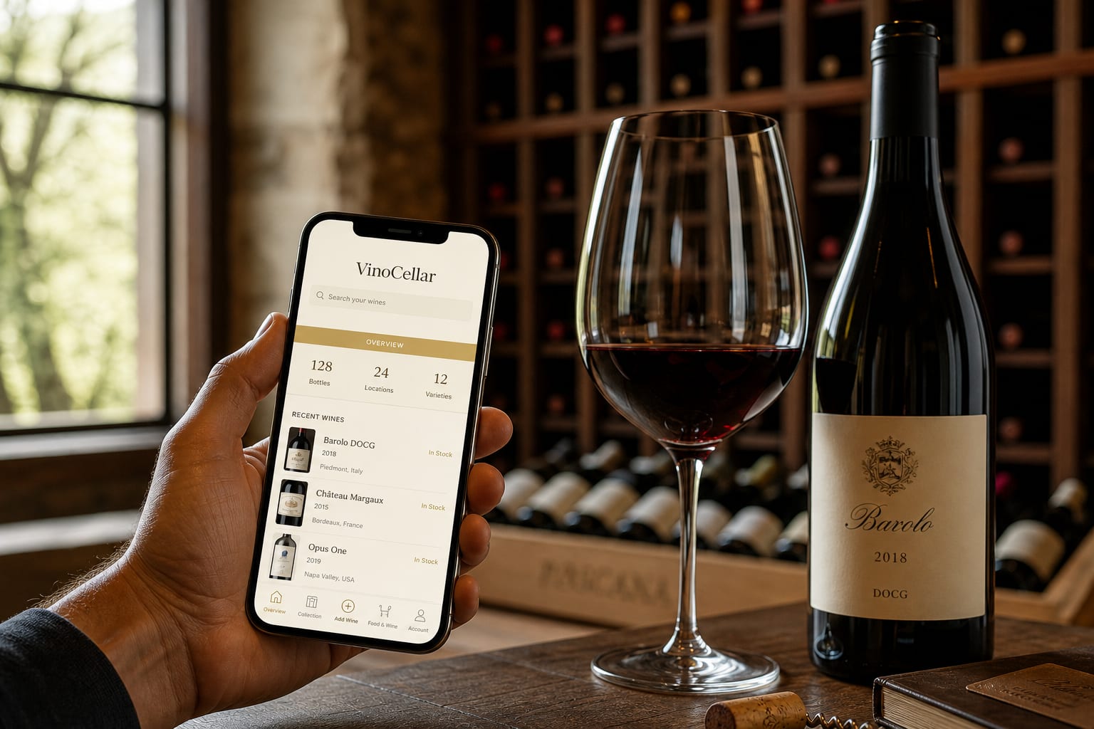 Dégustation et organisation de bouteilles de vin avec VinoCellar.